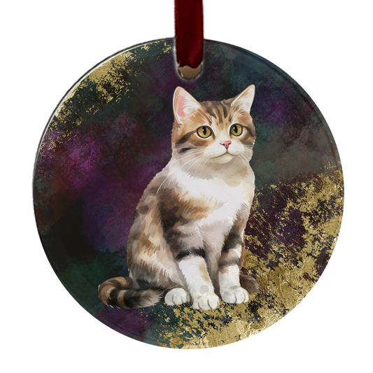 American Wire Haired Cat Ornament