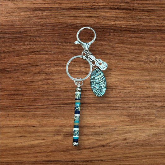 Handmade Polymer Clay Vortex and Guitar Bag Charm