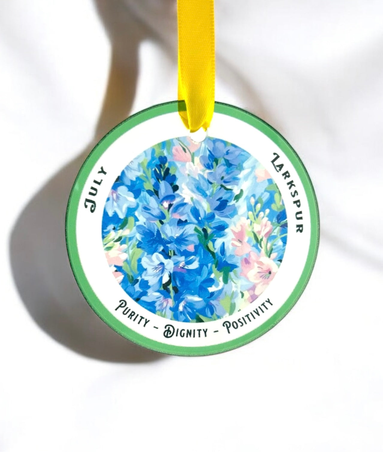 July birth flower ornament larkspur