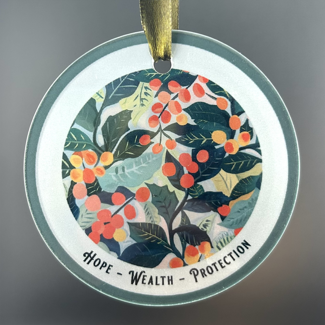 Birth Month Flower Glass Ornament - Suncatcher