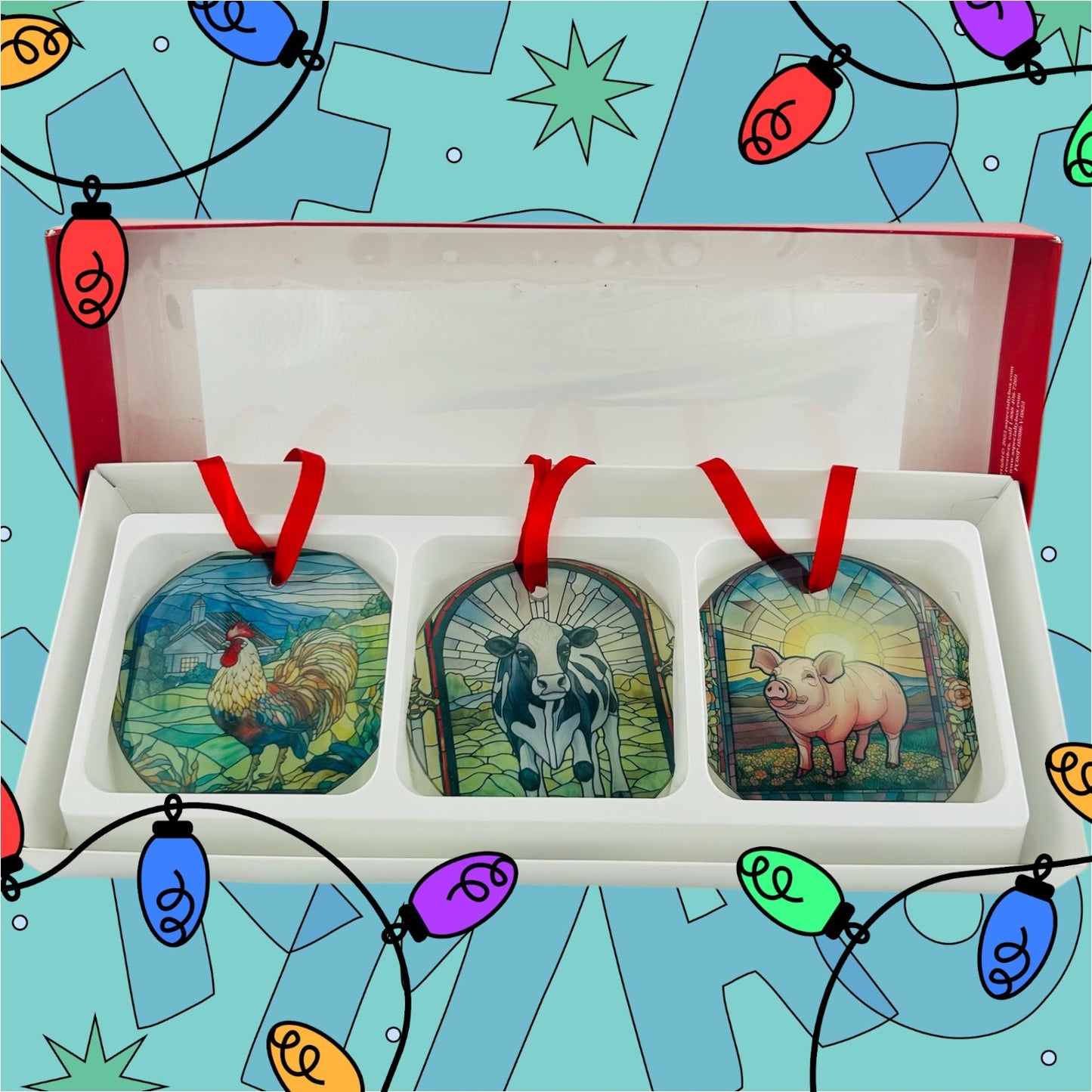 Boxed Gift Set with 3" Ornaments