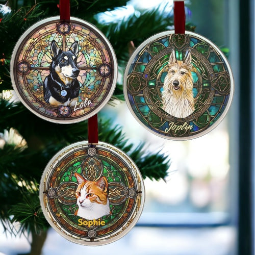 Custom Stained Glass Inspired Ornaments
