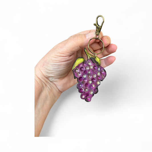Grape Cluster Bag Charm