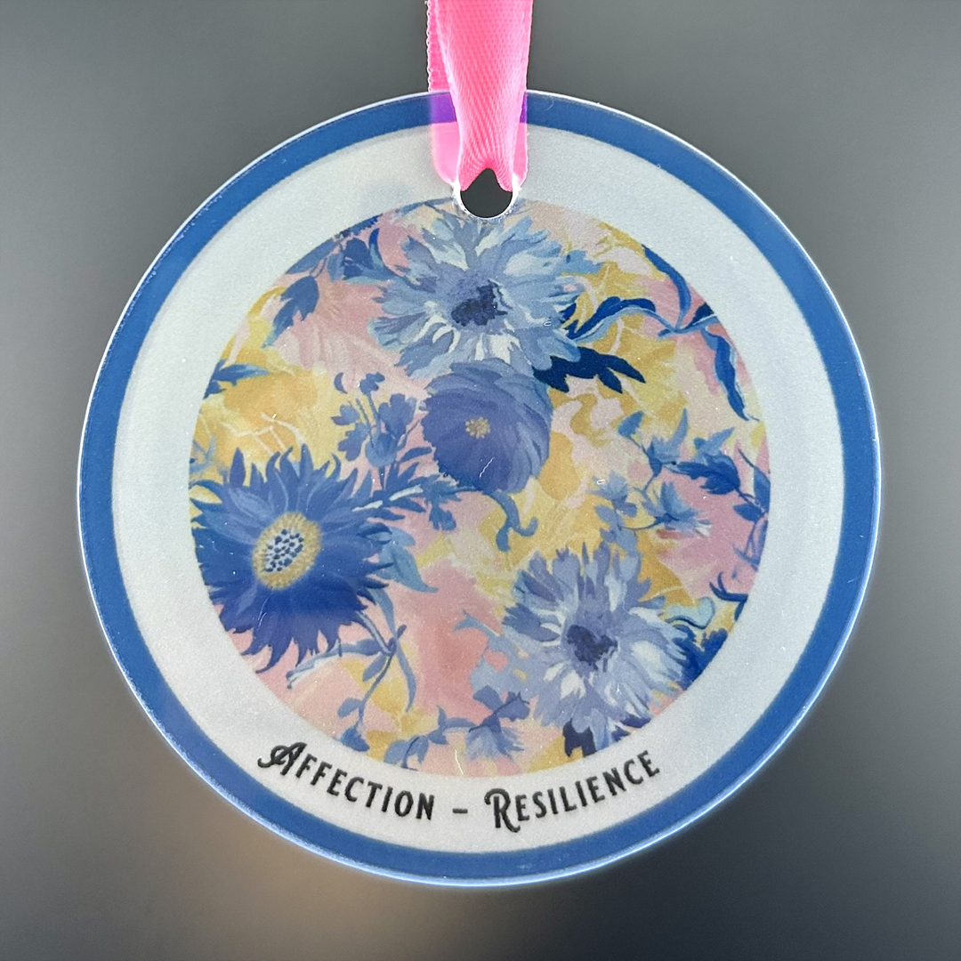Birth Month Flower Glass Ornament - Suncatcher
