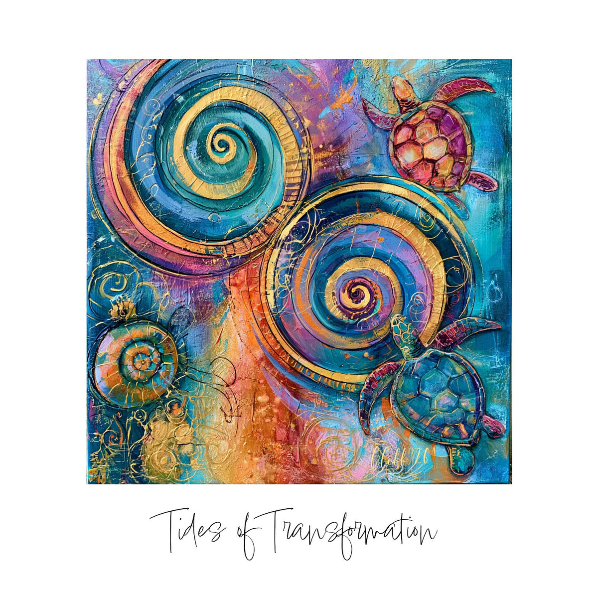 Tides of Transformation - Ceramic Art Tile