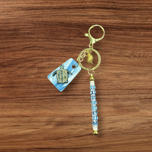 Handmade Polymer Clay Turtle Bag Charm