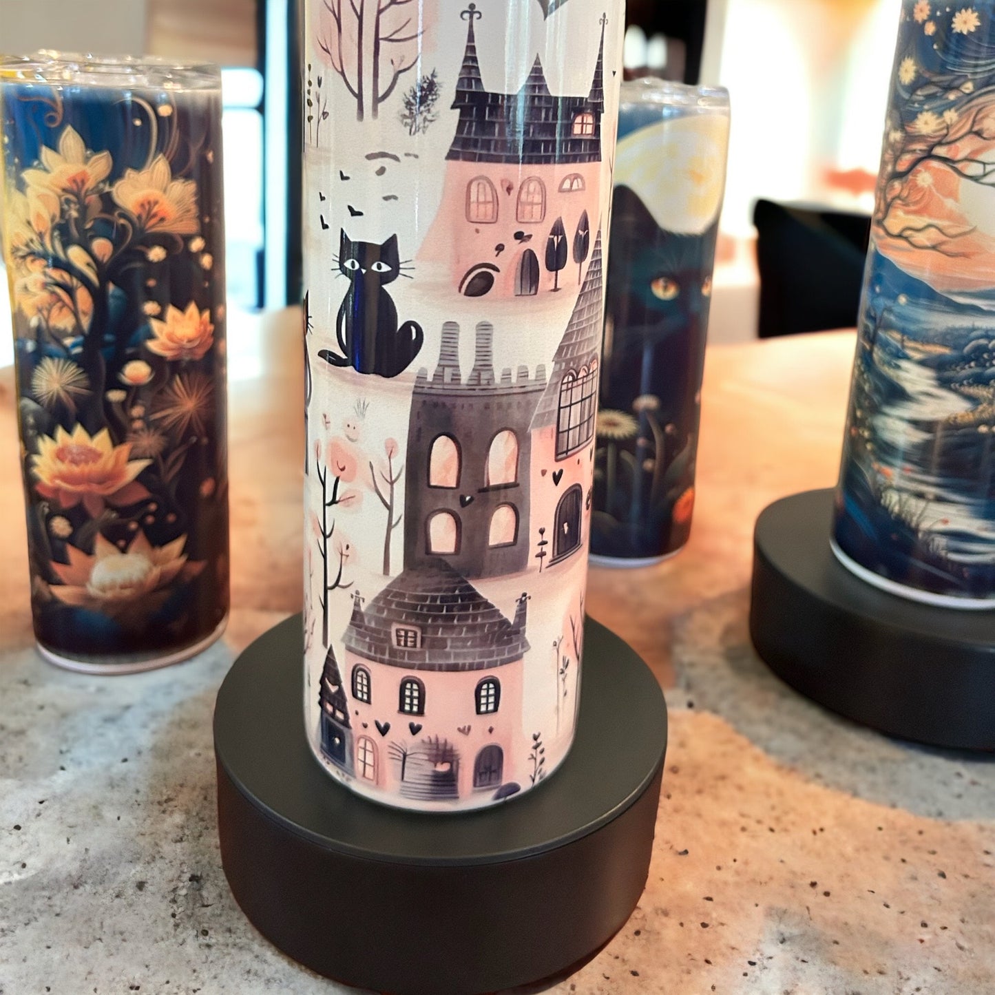 Cats and Bats Seasonal Tumblers