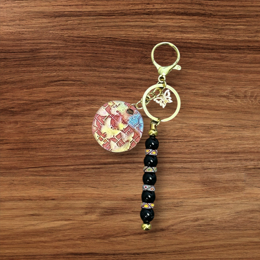 Handmade Polymer Clay Butterfly Bag Charm – Fun & Elegant Purse Accessory