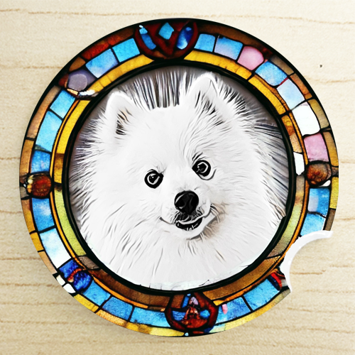 christmas gifts for dog lovers - Alaskan Eskimo Dog car coaster