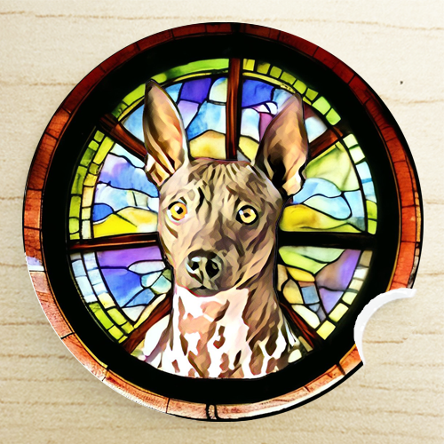 Stain Glass Designed AKC Terrier Group ~ Car Coaster