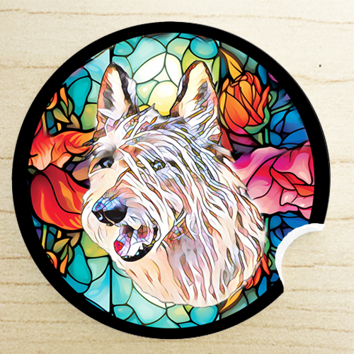 dog memorial gifts - Berger Picard car coaster
