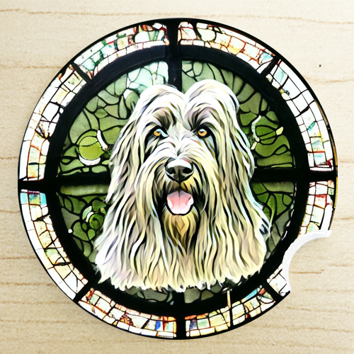 gifts for pet lovers - Briard car coaster