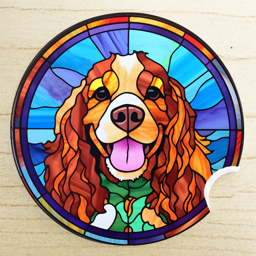 gift ideas for pet lovers - Cavalier King Charles Spaniel car coaster