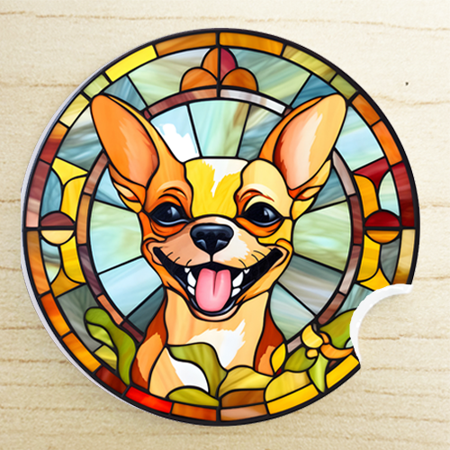 gift ideas for pet lovers - Chihuahua car coaster
