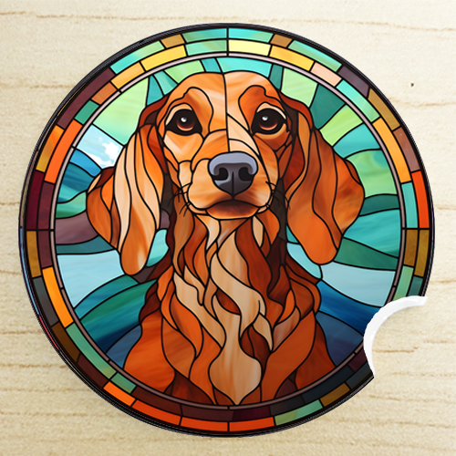 secret santa gift for coworkers - Dachshund car coaster
