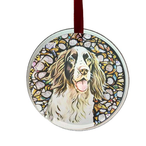 English Setter glass ornament - great stocking stuffer