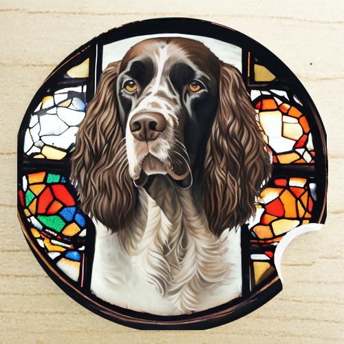 Sussex Spaniel car coaster - English Springer Spaniel car coaster