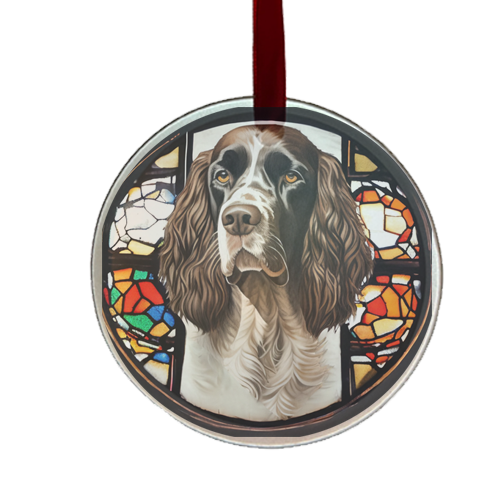 English Springer Spaniel glass ornament