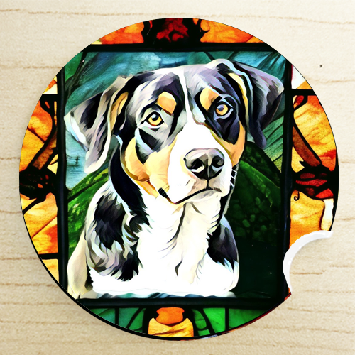gifts for veterinarians - Entlebucher Mountain Dog car coaster