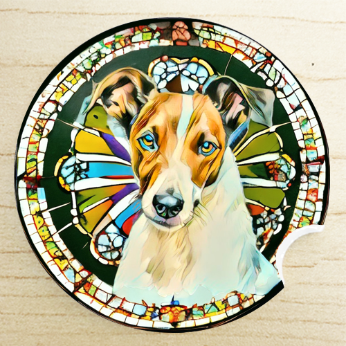 car coaster - Fox Terrier