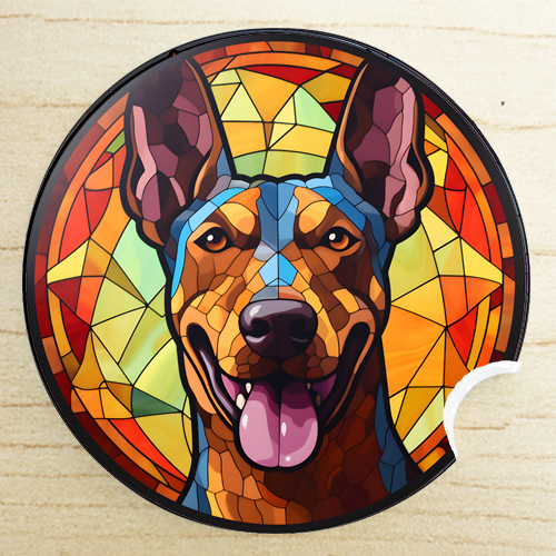 pride gifts - German Pinscher car coaster