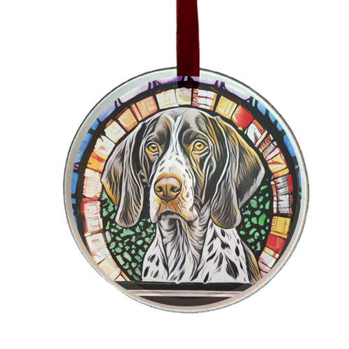 German Shorthaired Pointer Glass Ornament