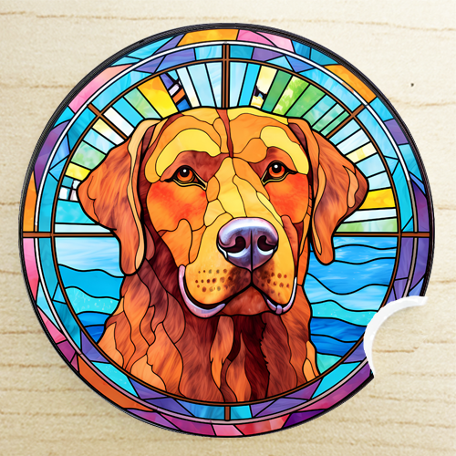 gifts for dog lover - Golden Retriever car coaster