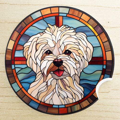 gifts for pet owners - Maltese car coaster