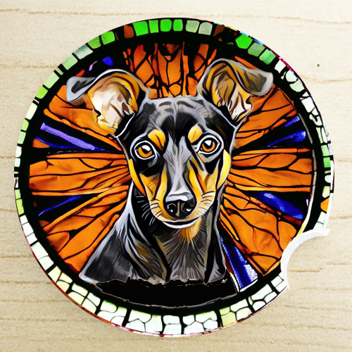 gifts for Real Estate Agents - Manchester Terrier car coaster
