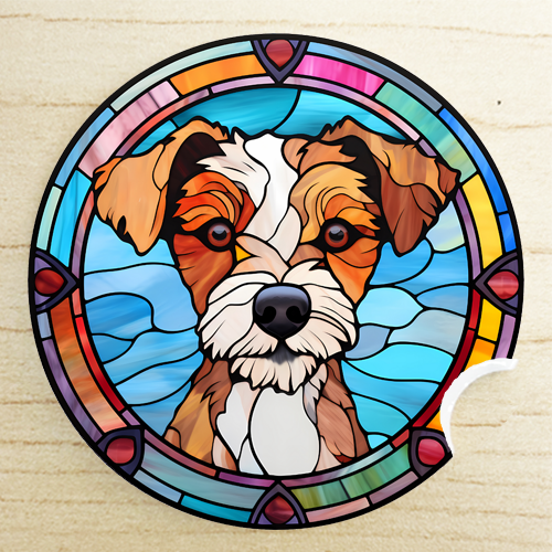 Pride gifts for dog lovers - Parson Russell car coaster