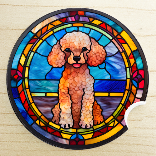 gifts for animal lovers - Toy Poodle car coaster