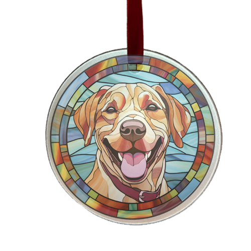 Vizsla Glass Ornament