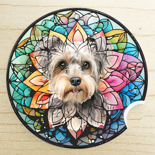 gift ideas for chef - Yorkshire Terrier car coaster