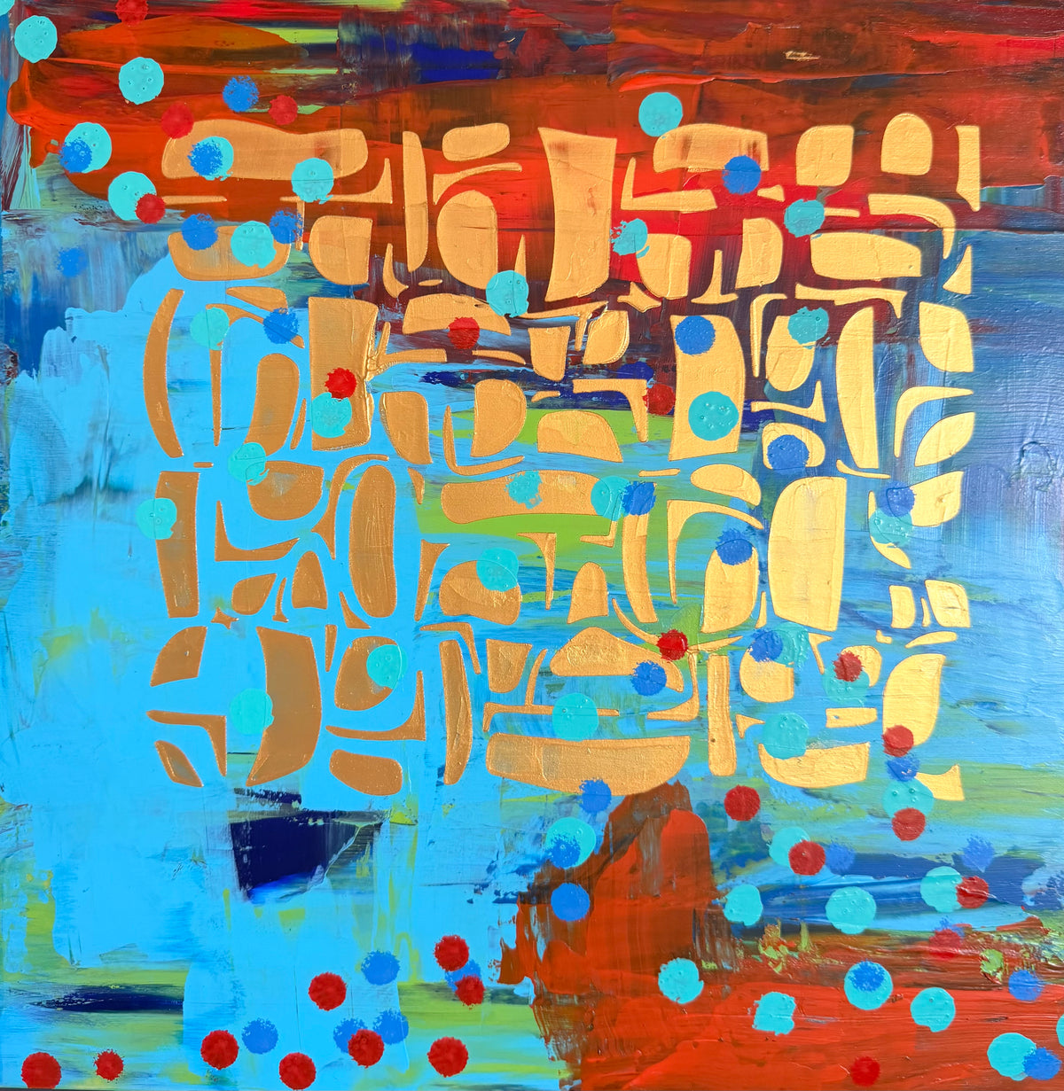 Finding the Pattern | Original Mid-Century Inspired Abstract Painting