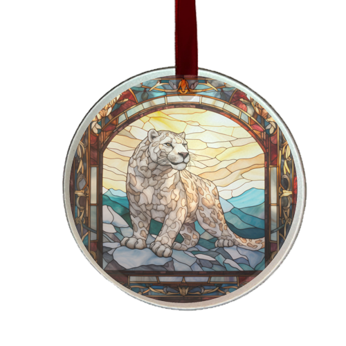 Snow Leopard Ornament