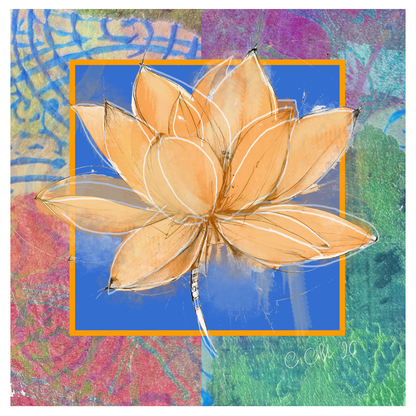 Opening — Framed 8×8 Ceramic Tile Art
