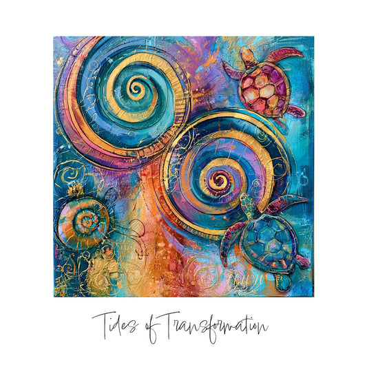 Tides of Transformation - Ceramic Art Tile
